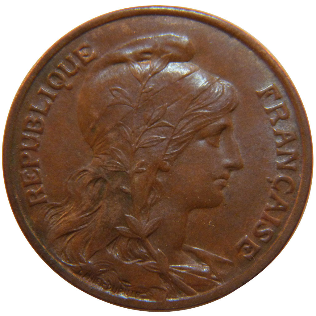 FRANCE, Dupuis, 10 Centimes, 1899, Paris, KM #843, AU(55-58), Bronze, 30,...