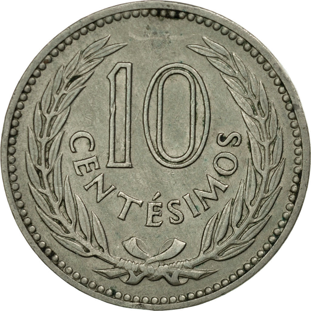Coin, Uruguay, 10 Centesimos, 1953, Santiago, EF(40-45), Copper-nickel, KM:35