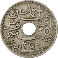 Moneta, Tunisia, Ahmad Pasha Bey, 25 Centimes, 1931, Paris, MB+