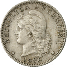 Coin, Argentina, 20 Centavos, 1896, EF(40-45), Copper-nickel, KM:36