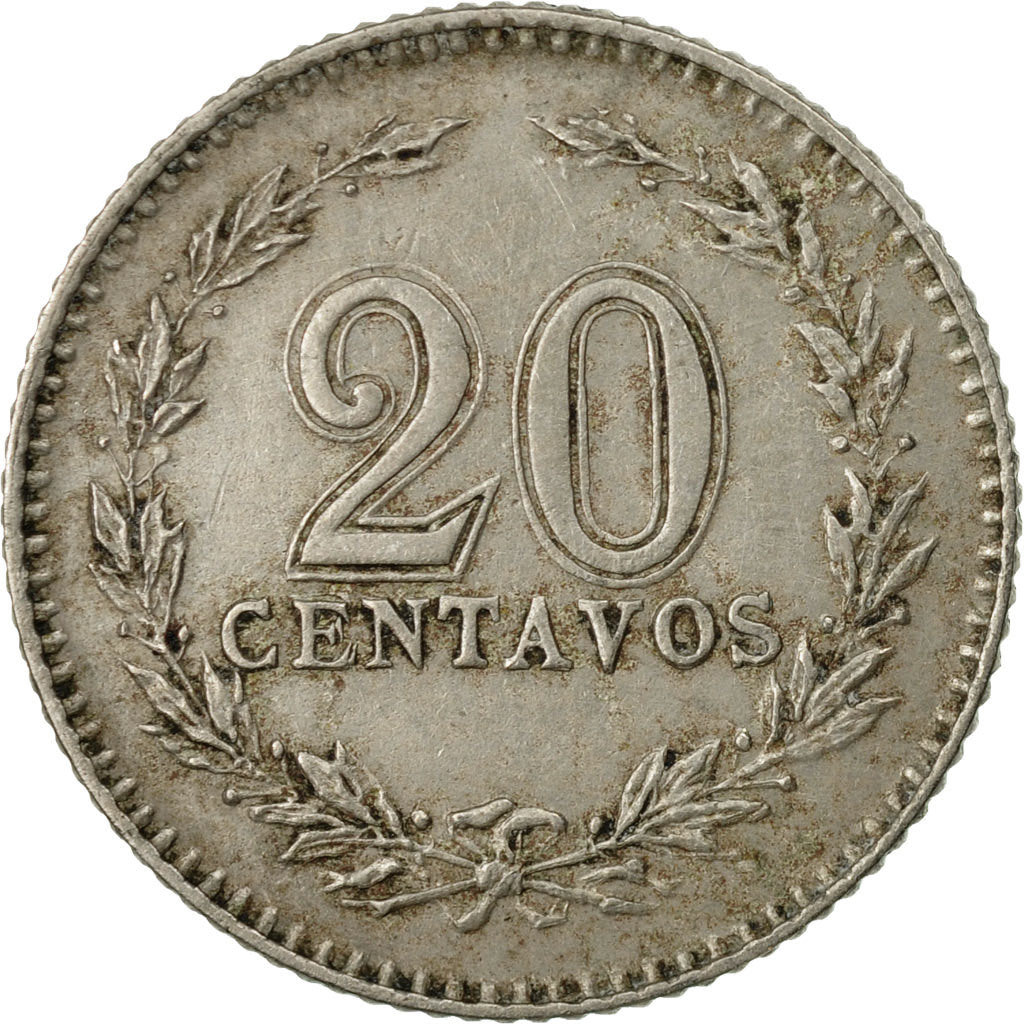 Coin, Argentina, 20 Centavos, 1896, EF(40-45), Copper-nickel, KM:36