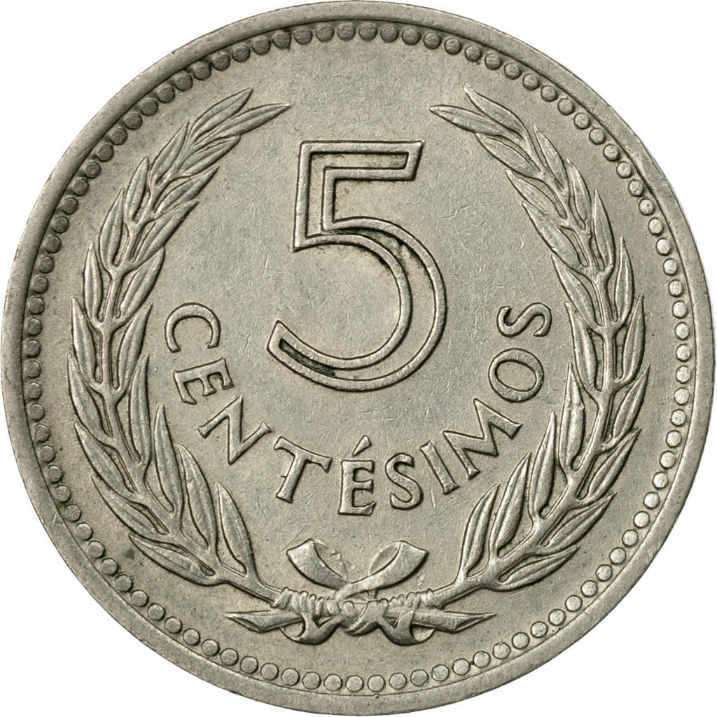 Coin, Uruguay, 5 Centesimos, 1953, Santiago, EF(40-45), Copper-nickel, KM:34