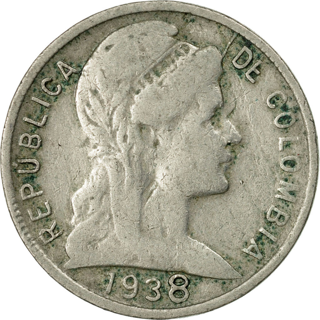 Coin, Colombia, 5 Centavos, 1938, VF(20-25), Copper-nickel, KM:199