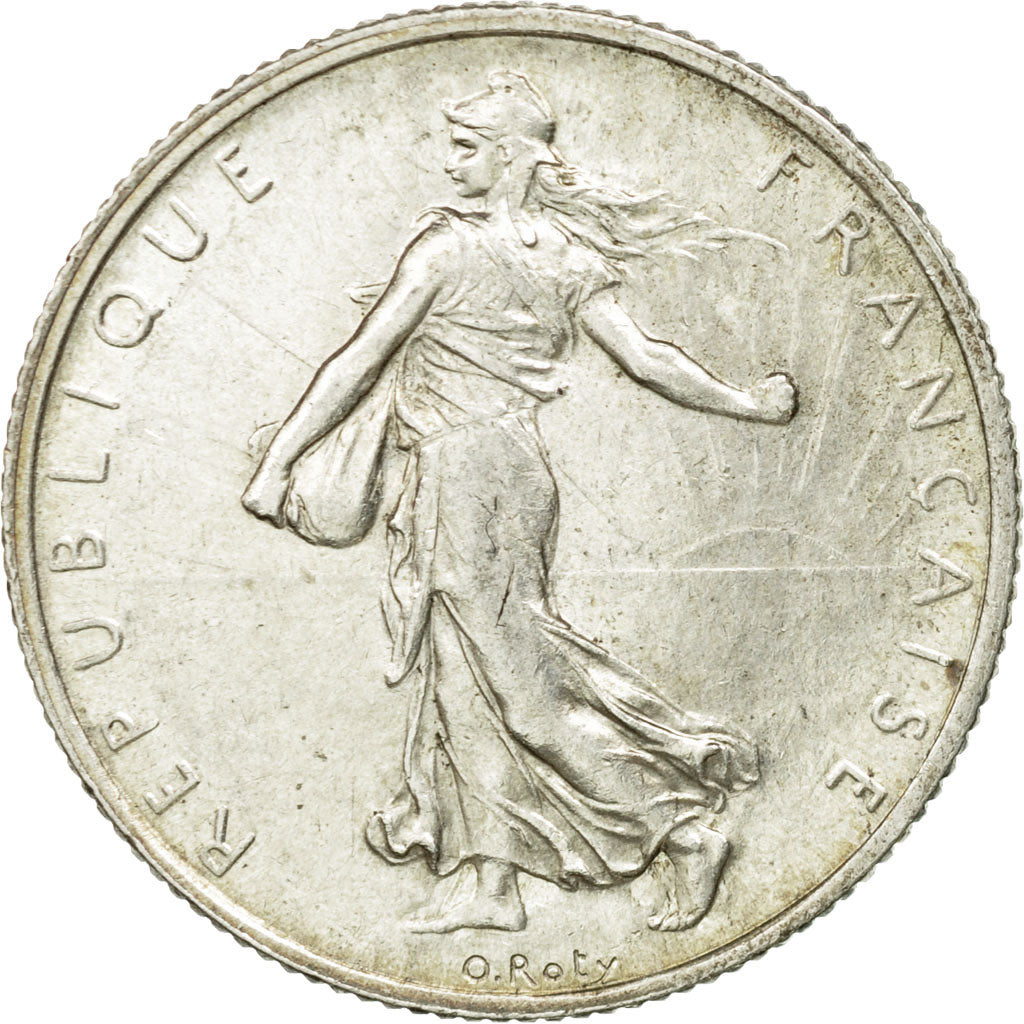 Coin, France, Semeuse, 2 Francs, 1919, Paris, AU(55-58), Silver, KM:845.1, Le