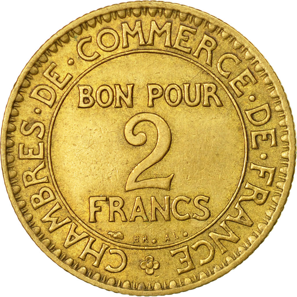 Coin, France, Chambre de commerce, 2 Francs, 1925, Paris, EF(40-45)