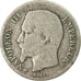 Coin, France, Napoleon III, Napoléon III, Franc, 1860, Paris, F(12-15), Silver