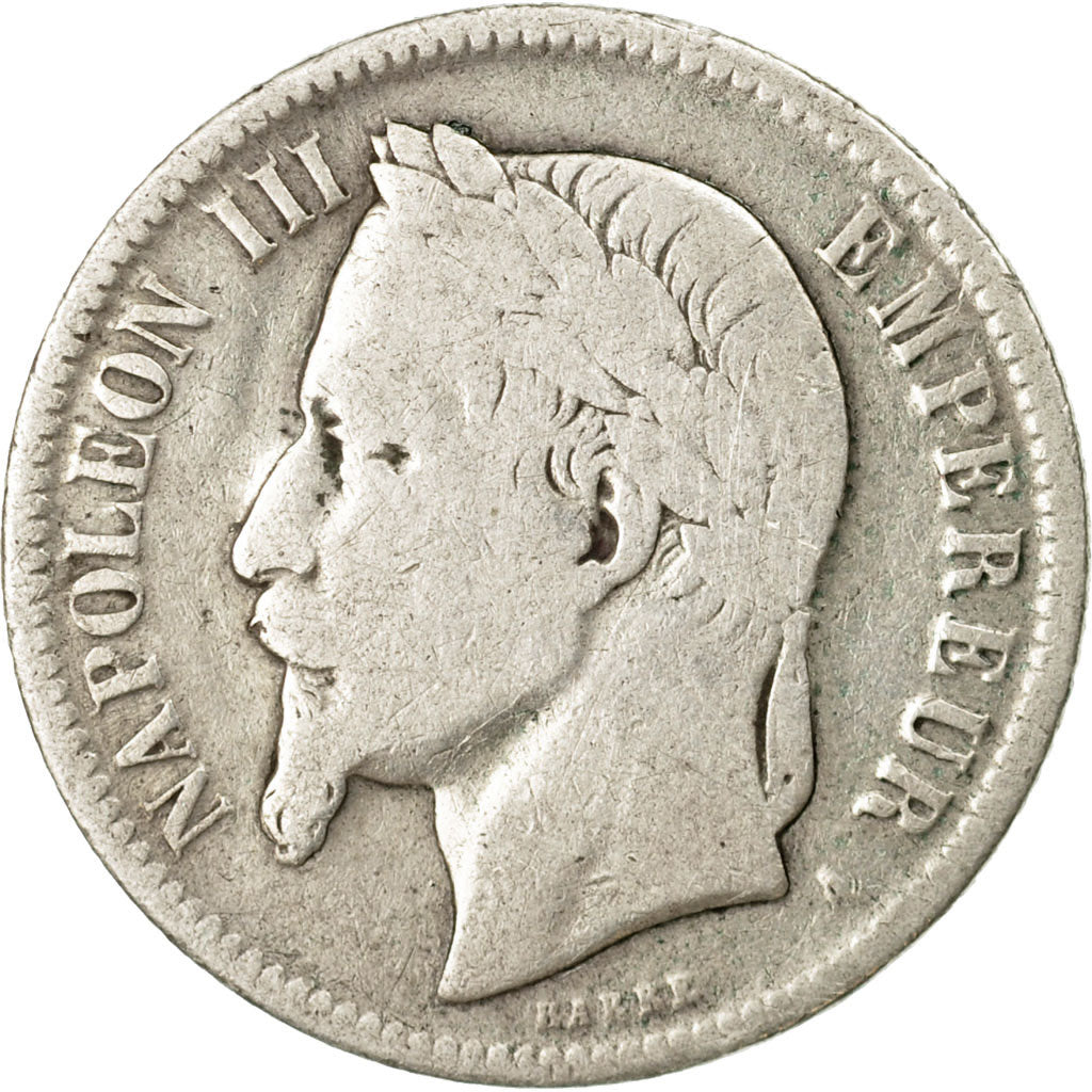 Monnaie, France, Napoleon III, Napoléon III, Franc, 1866, Paris, B+, Argent