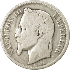 Monnaie, France, Napoleon III, Napoléon III, Franc, 1866, Paris, B+, Argent