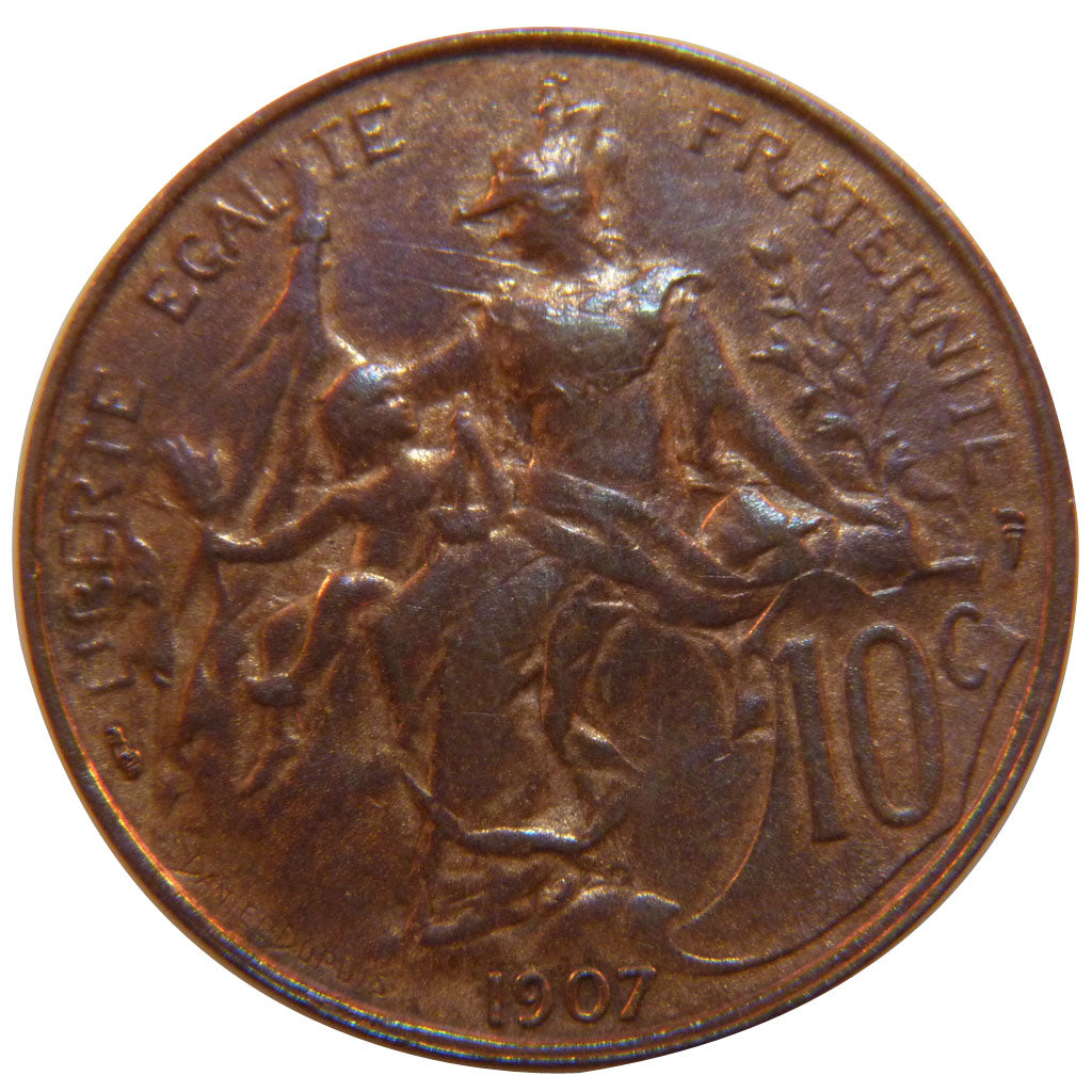 Francia, Dupuis, 10 Centimes, 1907, SPL, Bronzo, Gadoury:277