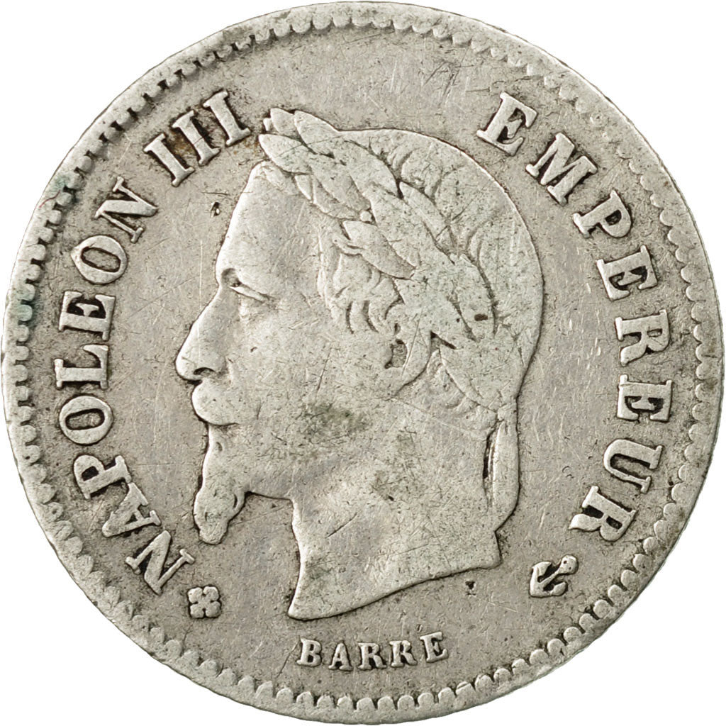 Moneta, Francja, Napoleon III, Napoléon III, 20 Centimes, 1868, Strasbourg