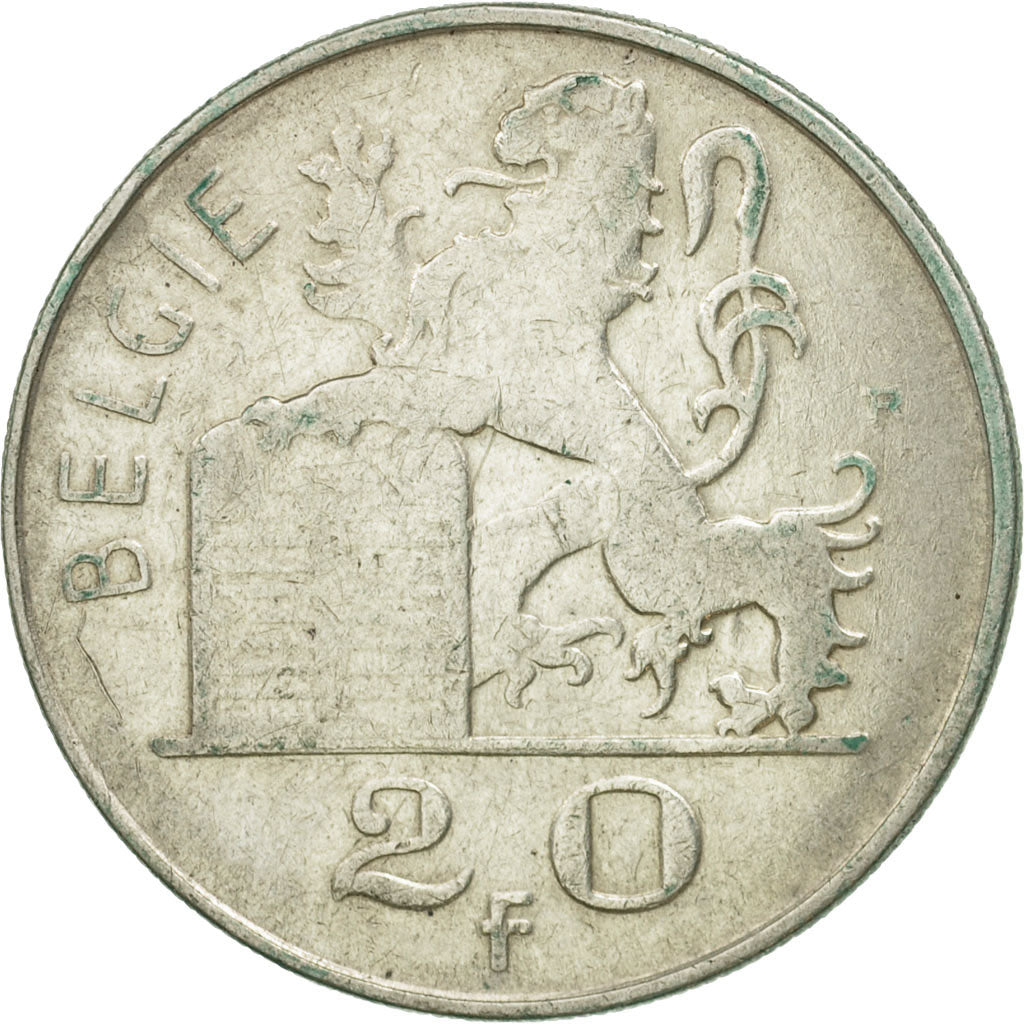Coin, Belgium, 20 Francs, 20 Frank, 1951, EF(40-45), Silver, KM:141.1