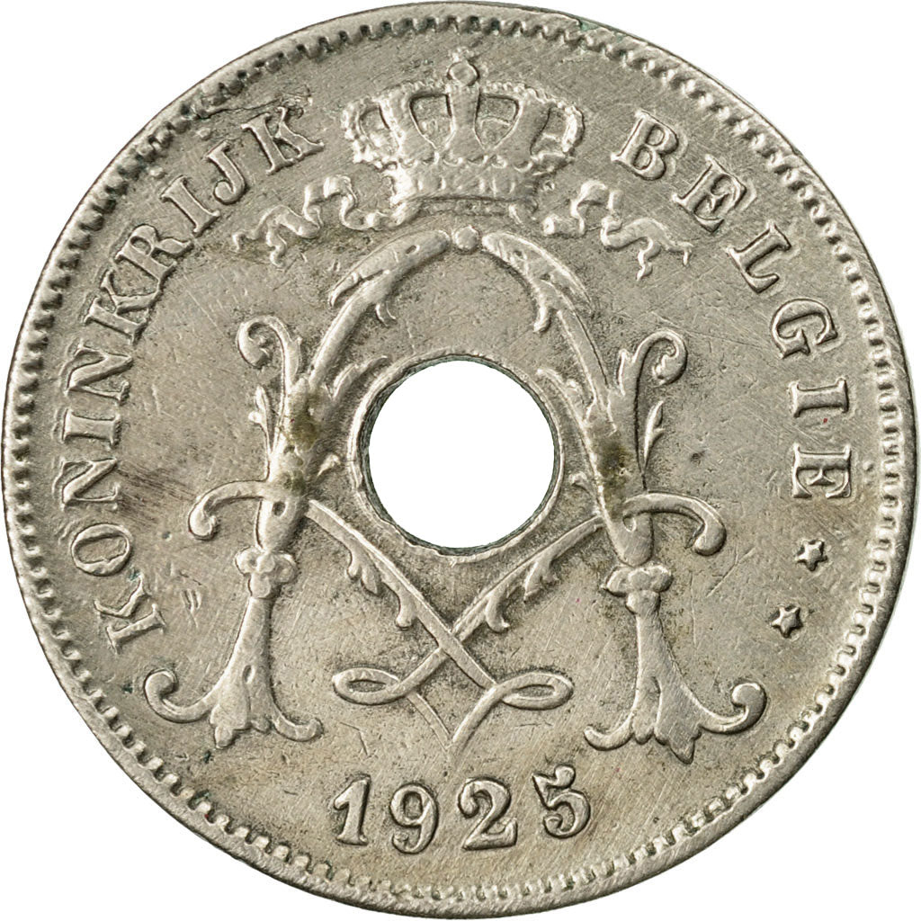 Coin, Belgium, 10 Centimes, 1925, AU(55-58), Copper-nickel, KM:86