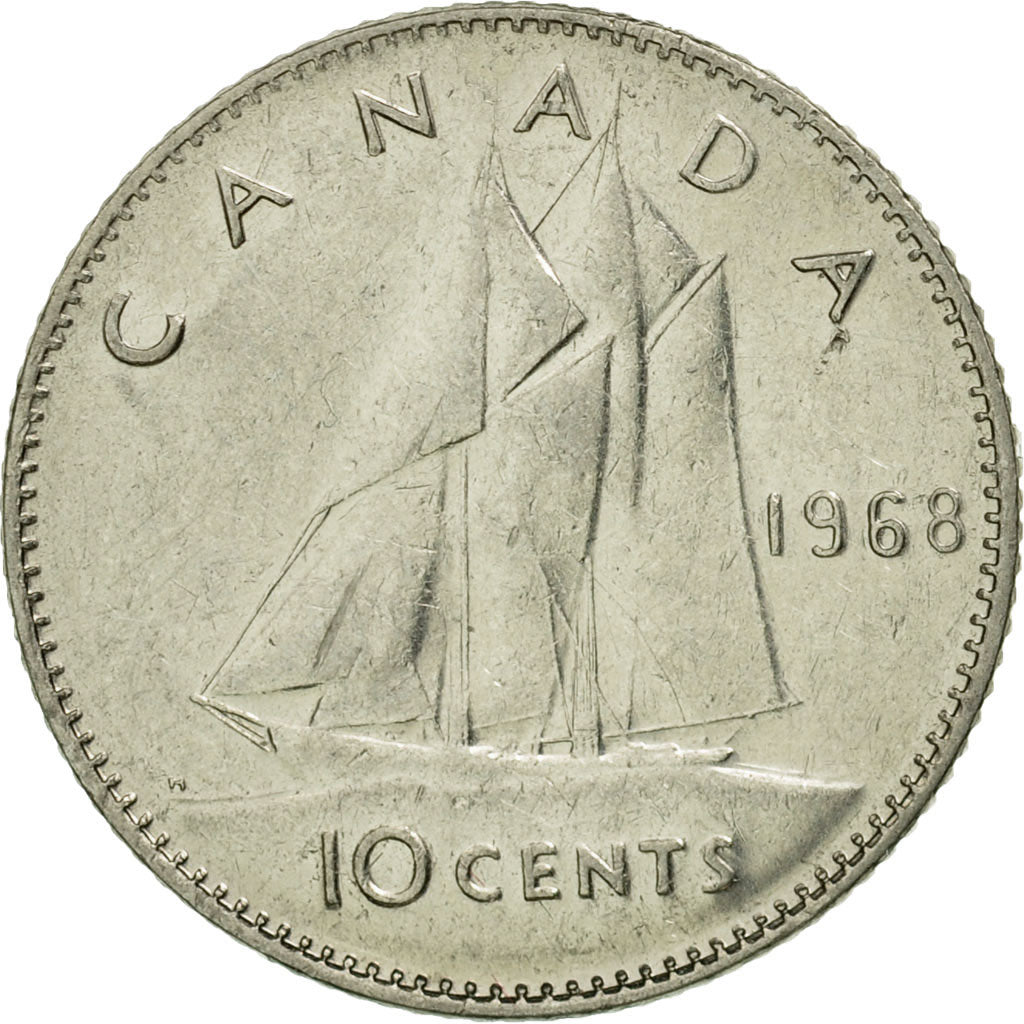 Monnaie, Canada, Elizabeth II, 10 Cents, 1968, Royal Canadian Mint, Ottawa, TTB