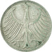 Moneta, GERMANIA - REPUBBLICA FEDERALE, 5 Mark, 1951, Hamburg, MB, Argento