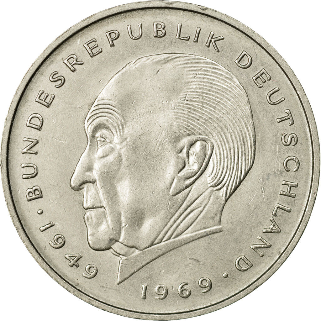 Moneta, Niemcy - RFN, 2 Mark, 1977, Stuttgart, AU(55-58), Miedź-Nikiel