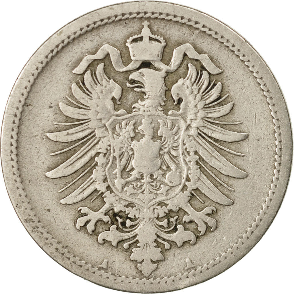 Moneta, GERMANIA - IMPERO, Wilhelm I, 10 Pfennig, 1875, Berlin, MB+