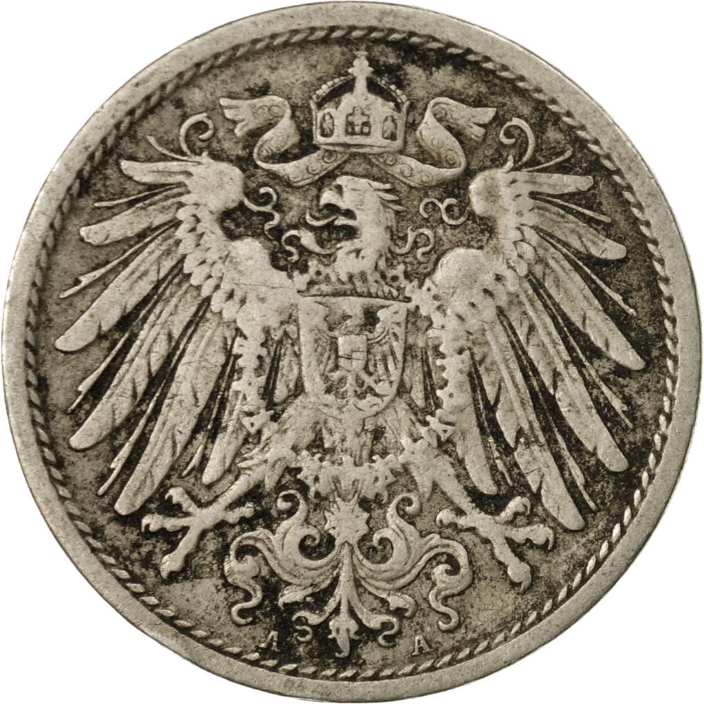 Monnaie, GERMANY - EMPIRE, Wilhelm II, 10 Pfennig, 1908, Berlin, TB