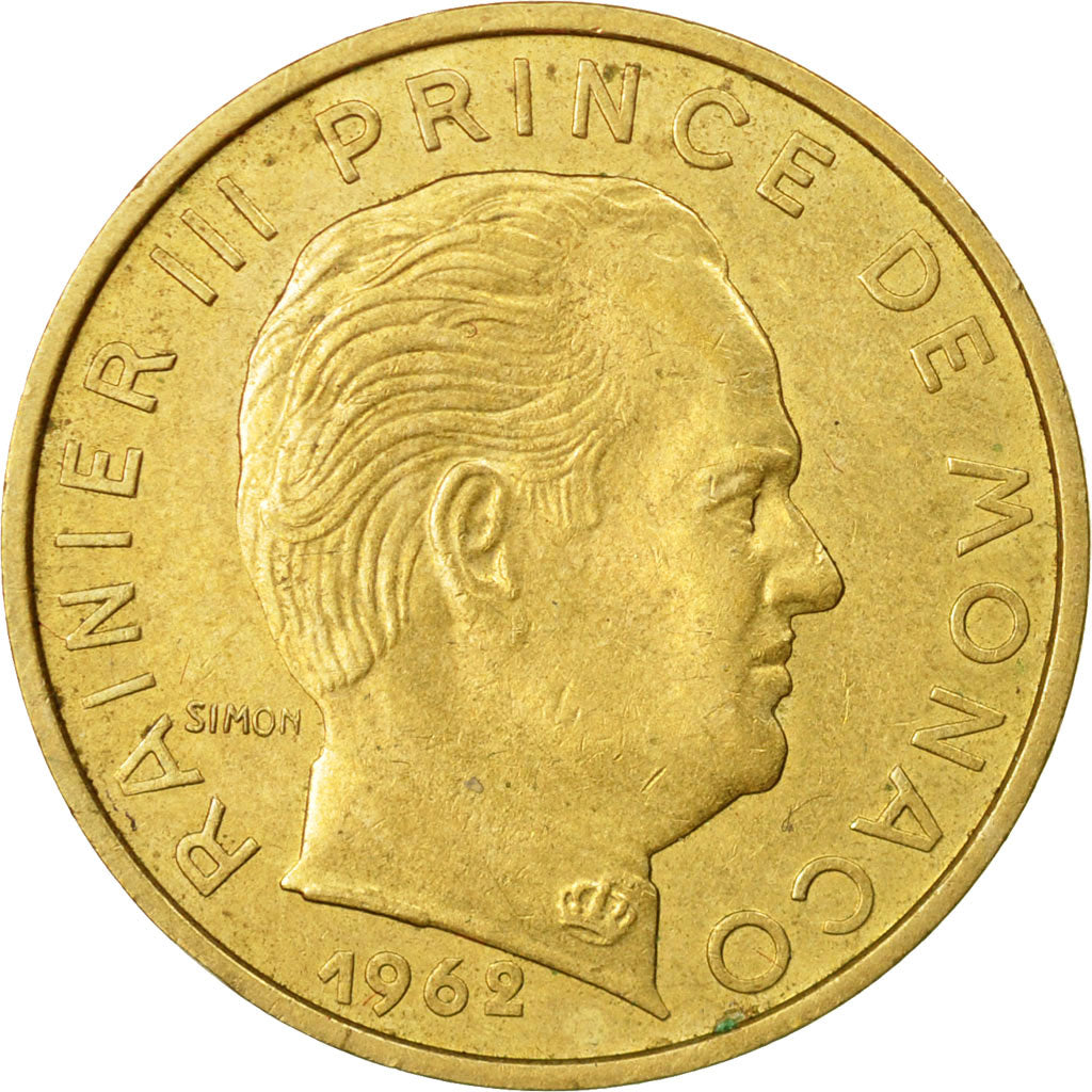 Moneta, Monaco, Rainier III, 10 Centimes, 1962, BB, Alluminio-bronzo, KM:142