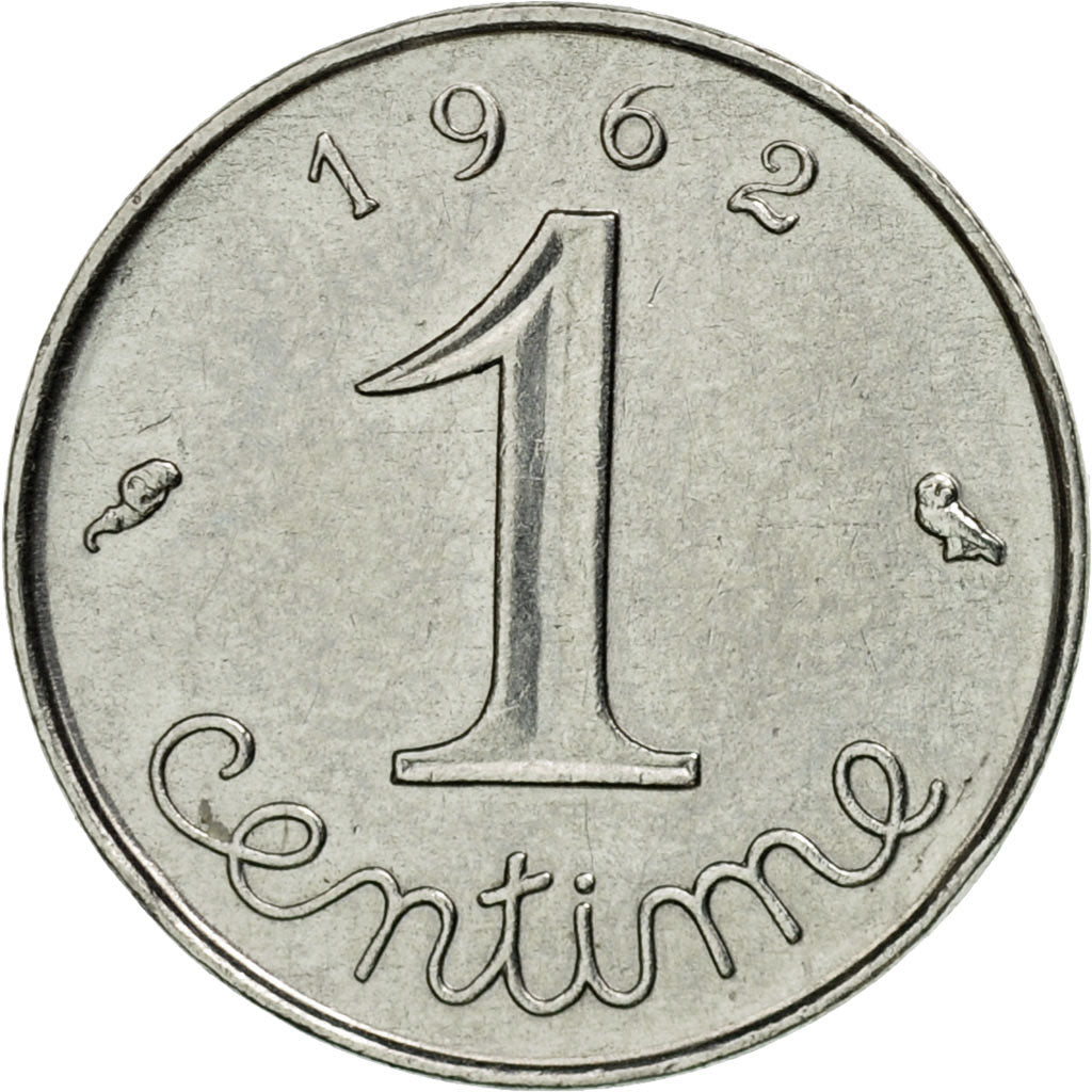 Moneda, Francia, Épi, Centime, 1962, Paris, MBC, Acero inoxidable, KM:928, Le