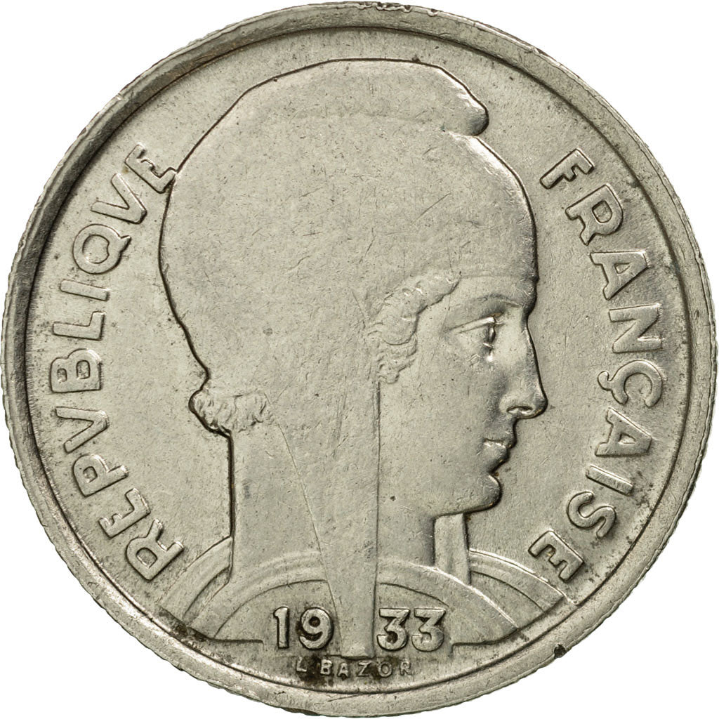 Monnaie, France, Bazor, 5 Francs, 1933, Paris, TB+, Nickel, KM:887, Le