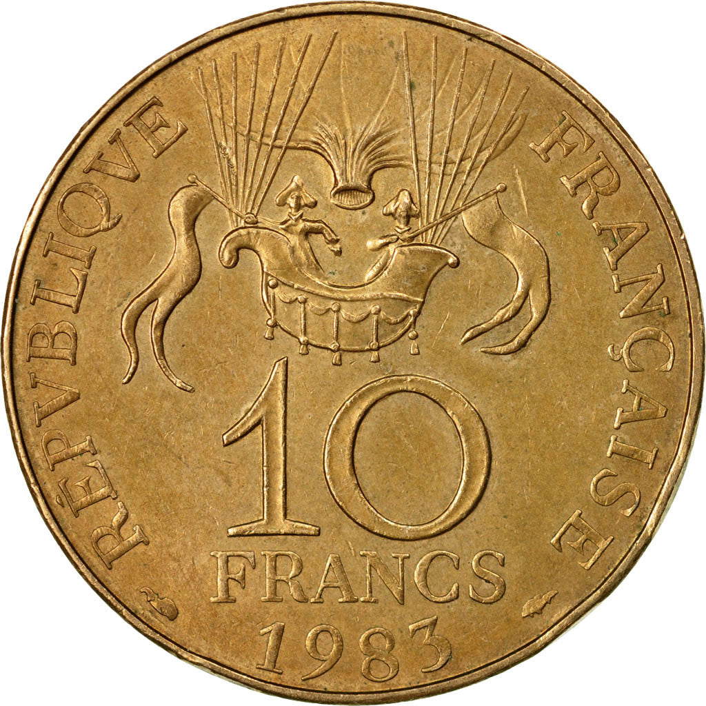 Coin, France, La conquête, 10 Francs, 1983, Paris, EF(40-45), Nickel-Bronze