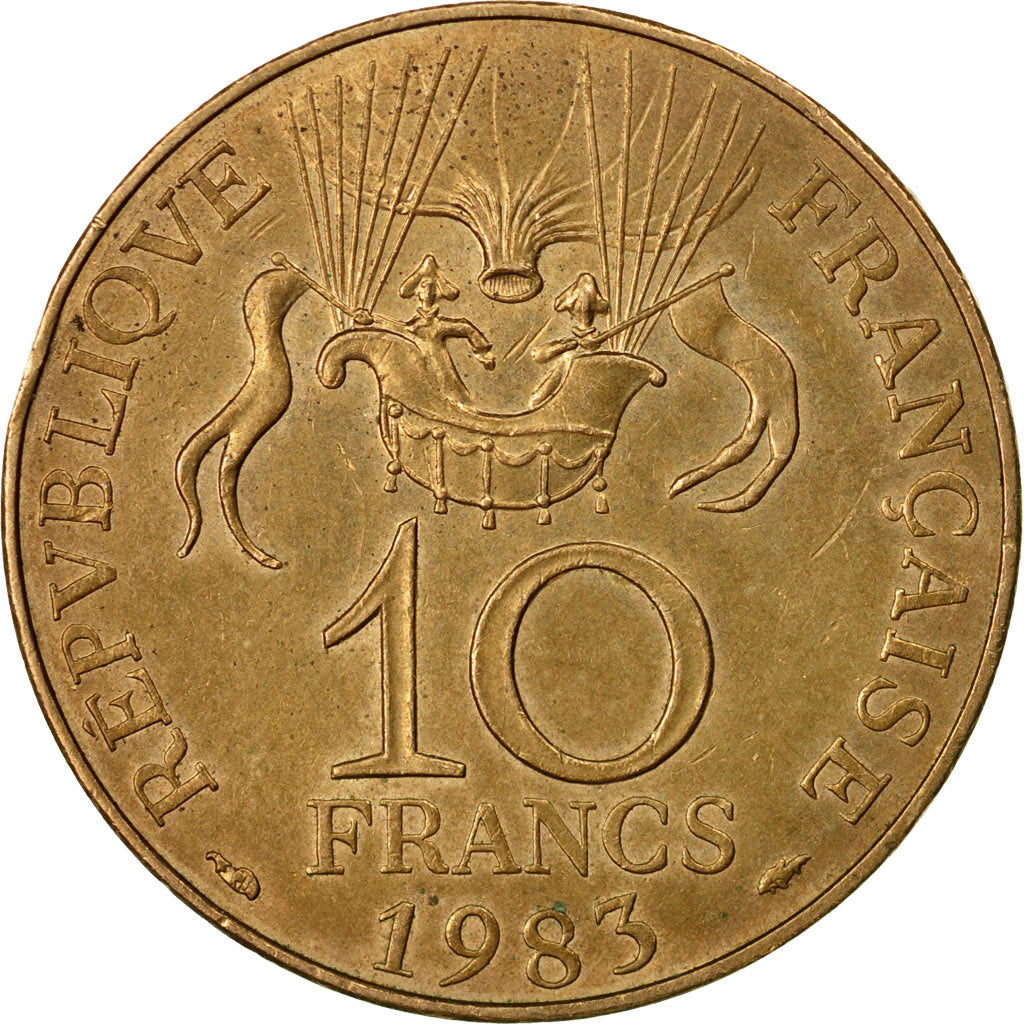 Moneta, Francia, La conquête, 10 Francs, 1983, Paris, BB, Nichel-bronzo