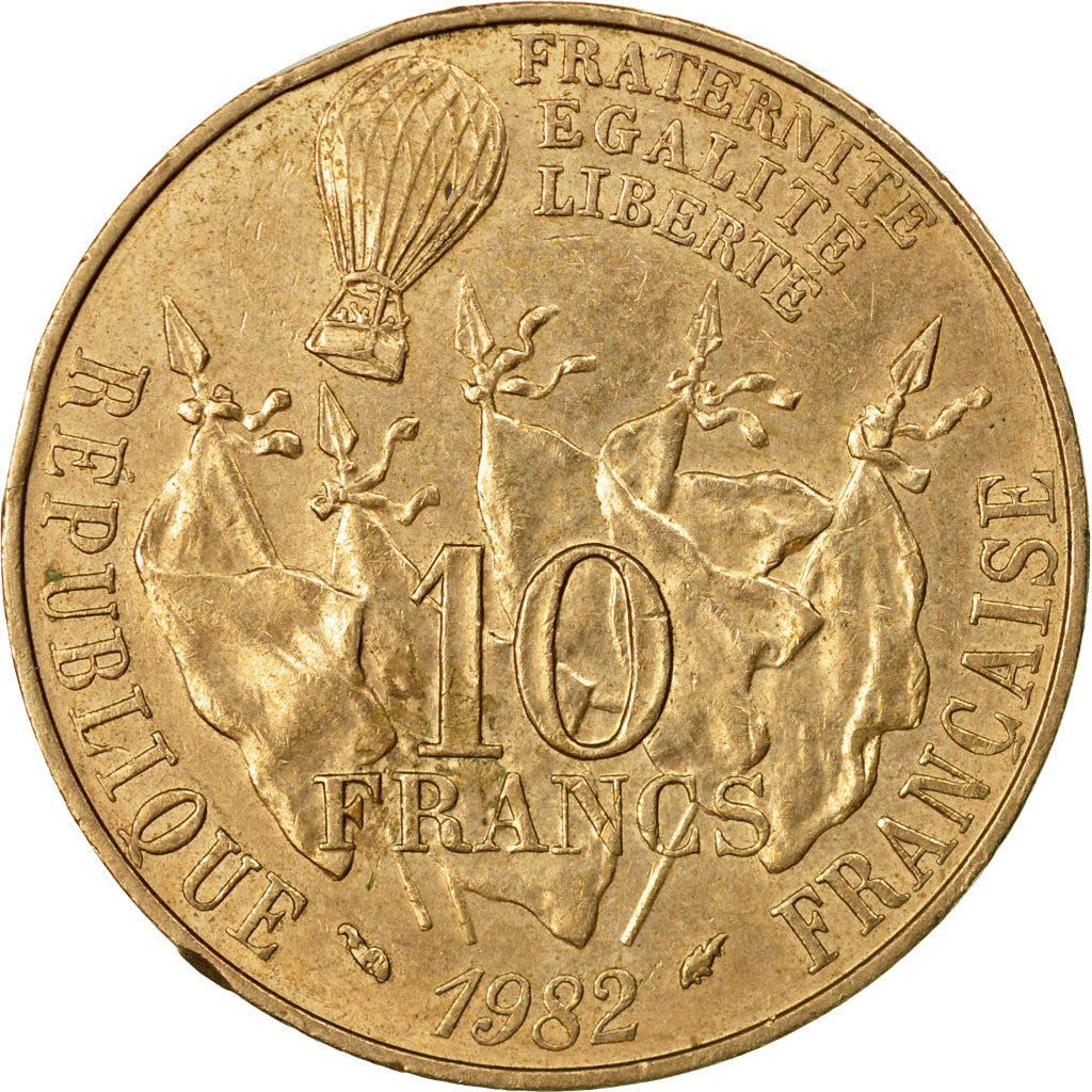 Coin, France, Gambetta, 10 Francs, 1982, Paris, EF(40-45), Nickel-Bronze