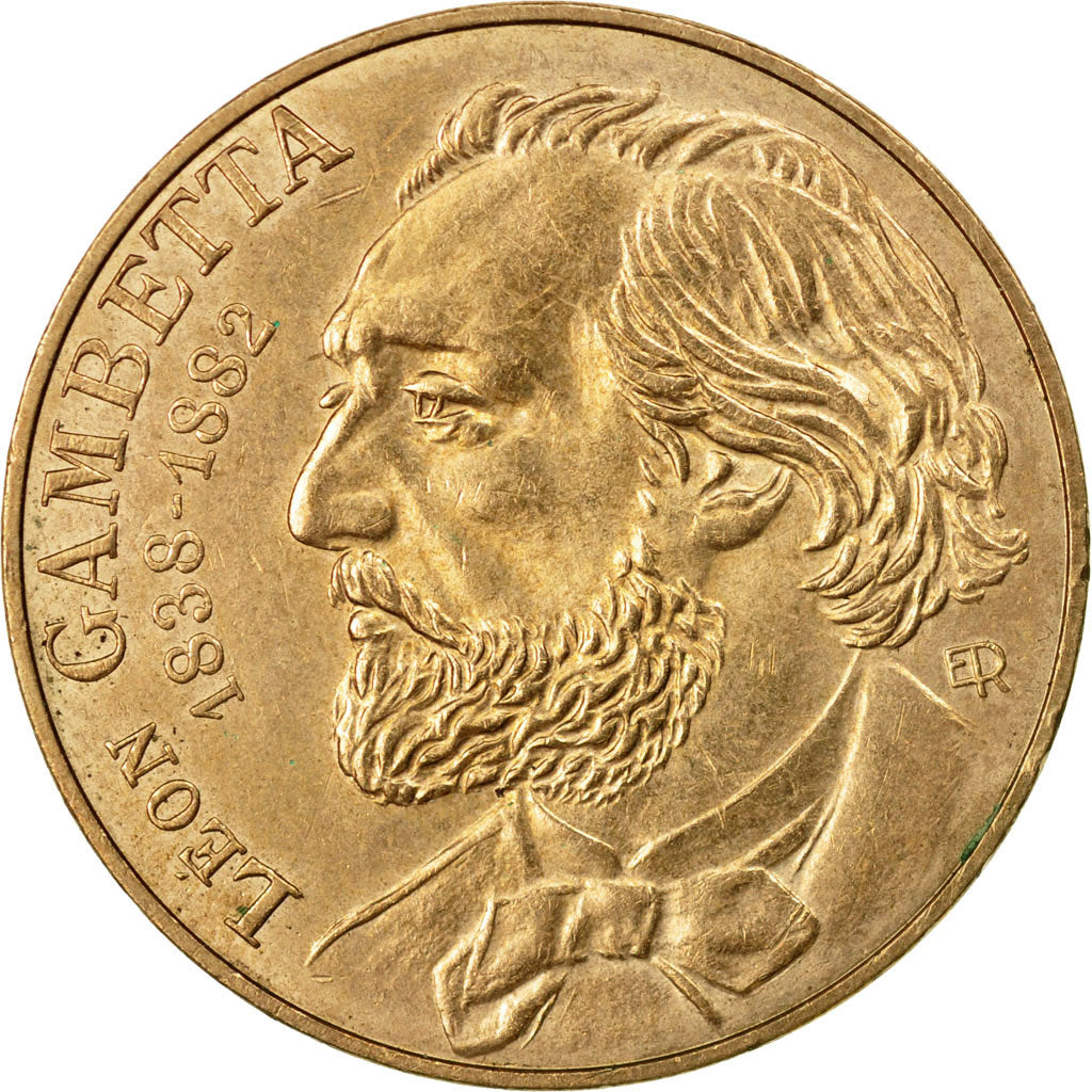 Moneda, Francia, Gambetta, 10 Francs, 1982, Paris, MBC+, Níquel - bronce