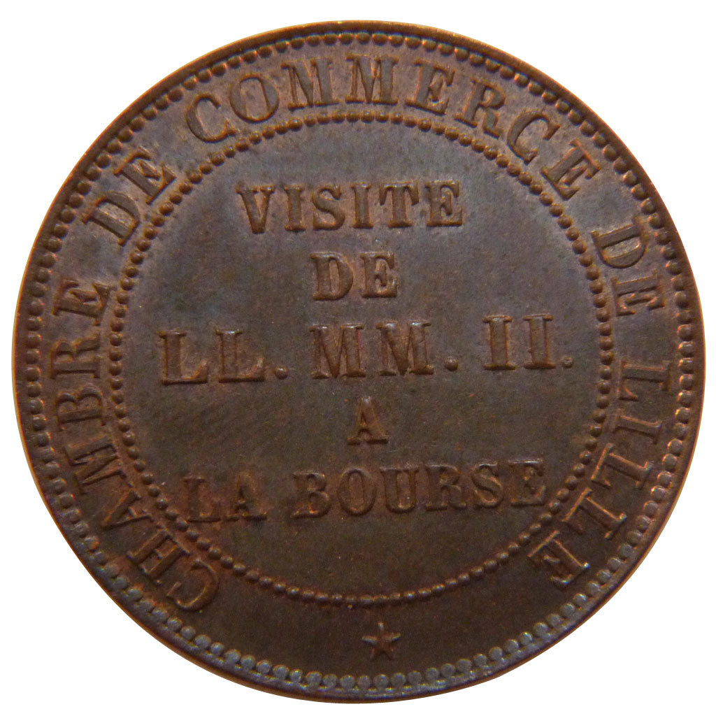 FRANCE, 5 Centimes, 1853, MS(60-62), Bronze, Gadoury #153b, 5.10