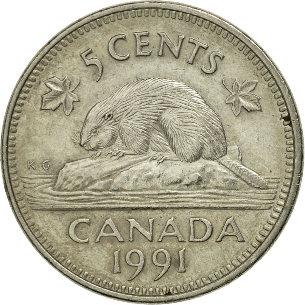 Monnaie, Canada, Elizabeth II, 5 Cents, 1991, Royal Canadian Mint, Ottawa, TB+