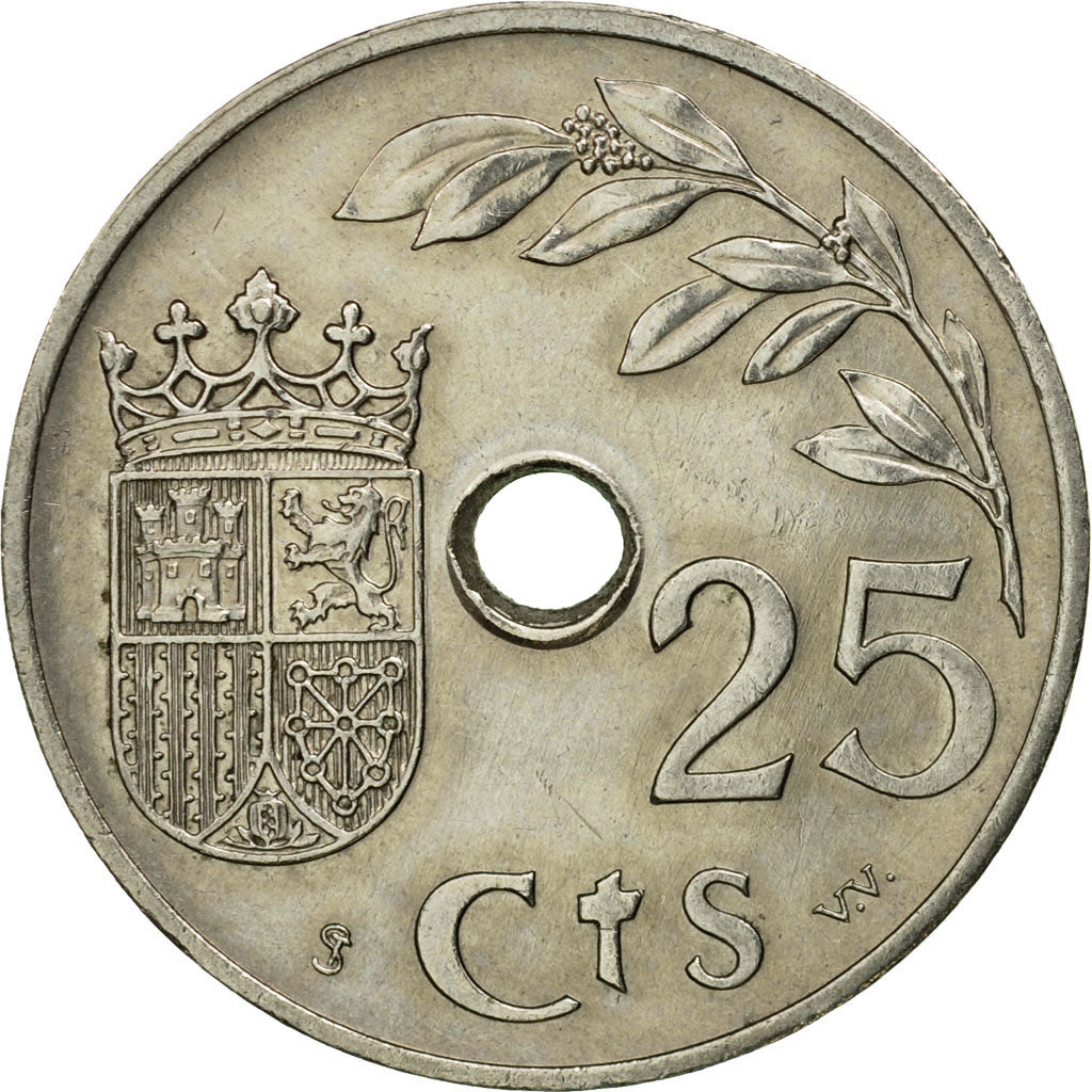 Moneta, Spagna, 25 Centimos, 1937, Vienna, BB+, Rame-nichel, KM:753