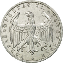 Coin, GERMANY, WEIMAR REPUBLIC, 3 Mark, 1922, Berlin, AU(50-53), Aluminum, KM:28