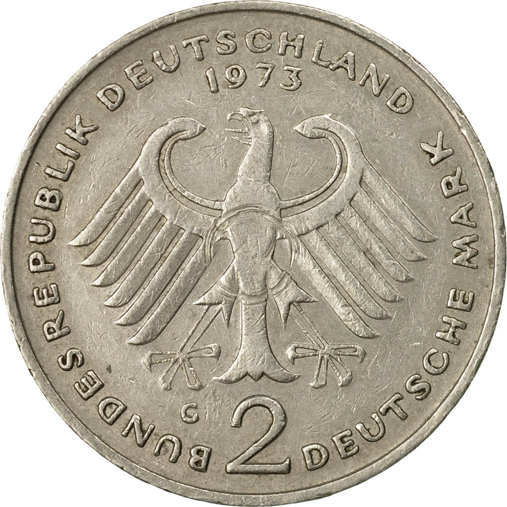Monnaie, République fédérale allemande, 2 Mark, 1973, Hambourg, TTB