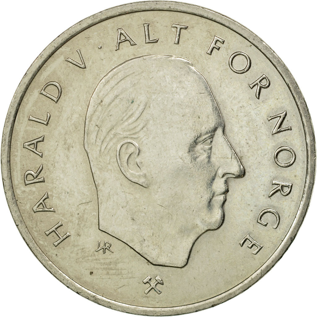 Coin, Norway, Harald V, Krone, 1992, EF(40-45), Copper-nickel, KM:436