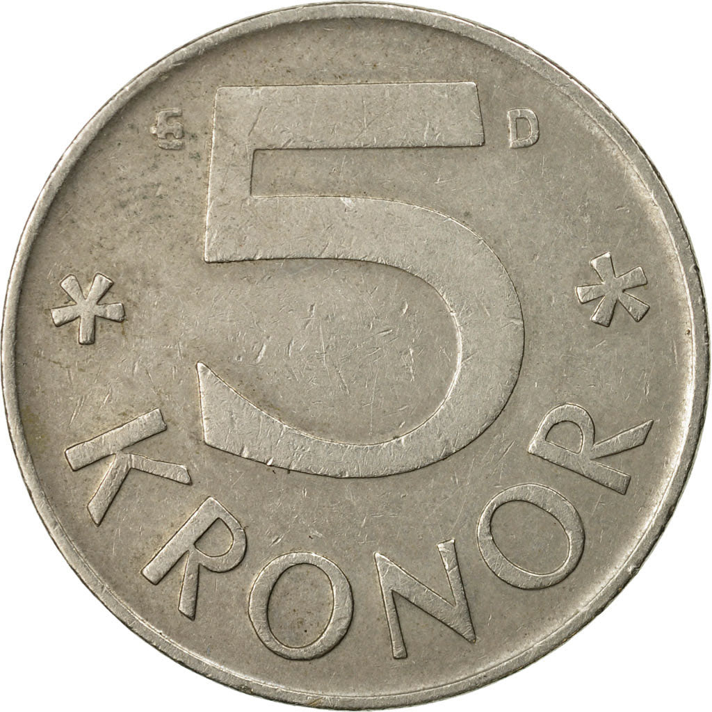 Münze, Schweden, Carl XVI Gustaf, 5 Kronor, 1988, SS, Copper-nickel, KM:853