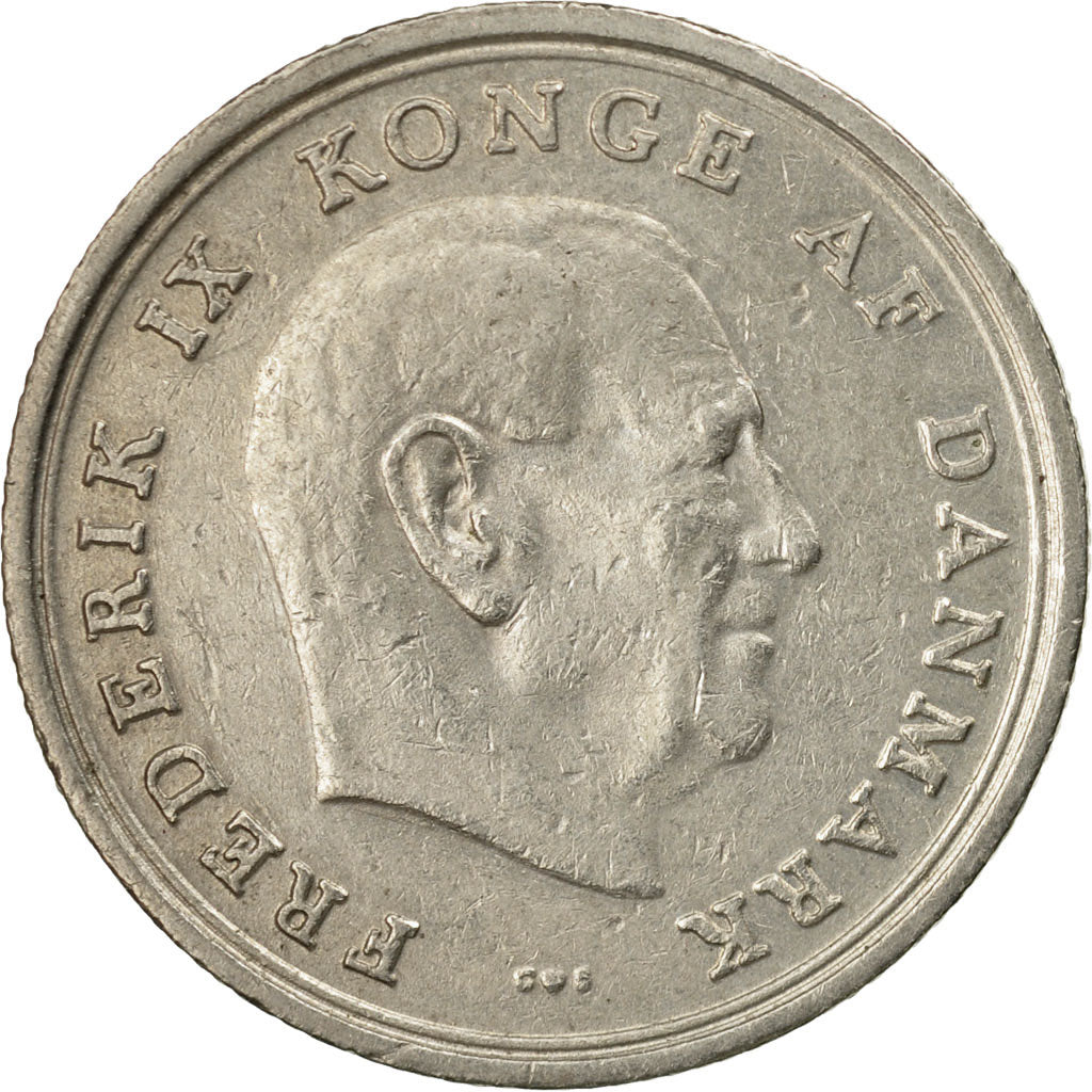 Coin, Denmark, Frederik IX, Krone, 1970, Copenhagen, EF(40-45), Copper-nickel