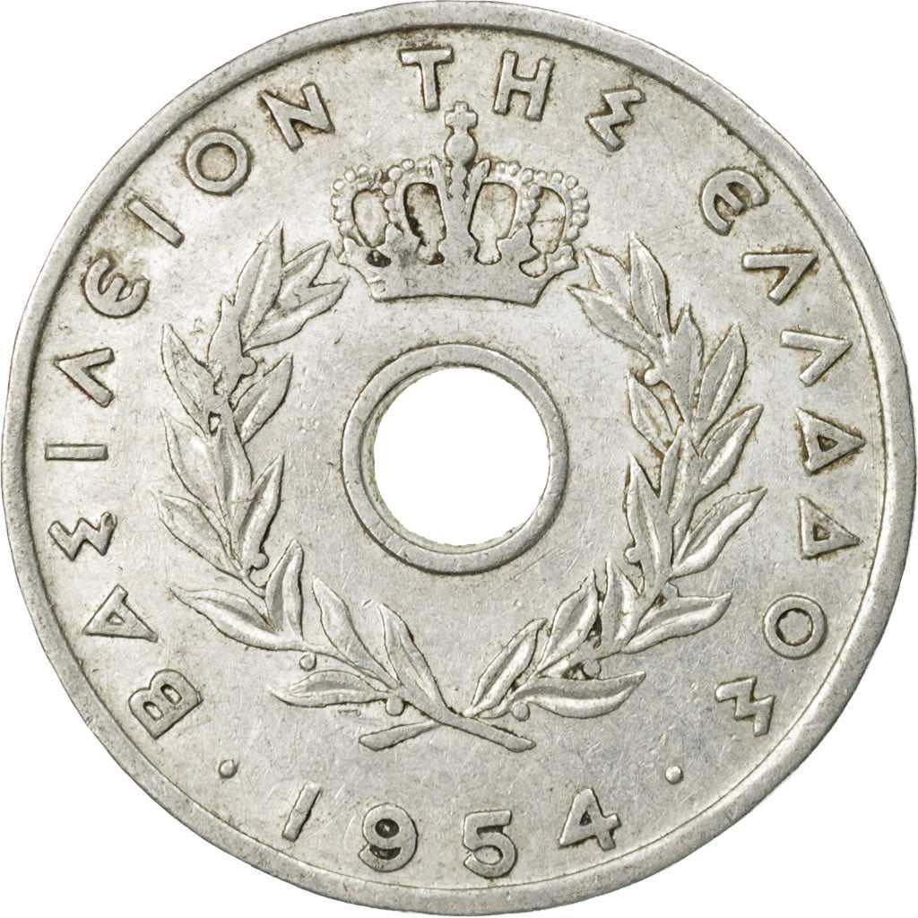 Moneta, Grecia, 20 Lepta, 1954, MB+, Alluminio, KM:79