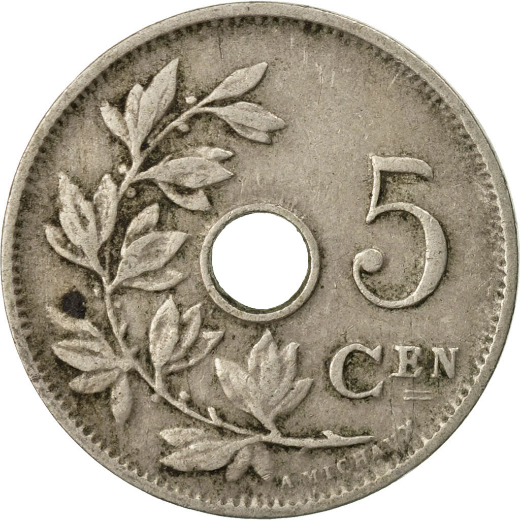Coin, Belgium, 5 Centimes, 1910, VF(30-35), Copper-nickel, KM:67