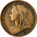 Coin, Great Britain, Victoria, Penny, 1900, VF(20-25), Bronze, KM:790