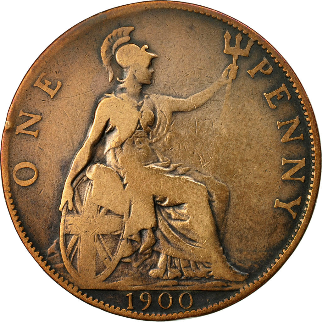Coin, Great Britain, Victoria, Penny, 1900, VF(20-25), Bronze, KM:790