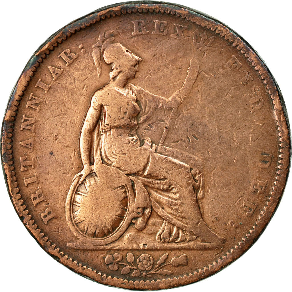 Coin, Great Britain, George IV, Penny, 1826, VF(30-35), Copper, KM:693