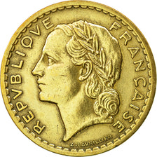 Coin, France, Lavrillier, 5 Francs, 1945, Paris, EF(40-45), Aluminum-Bronze