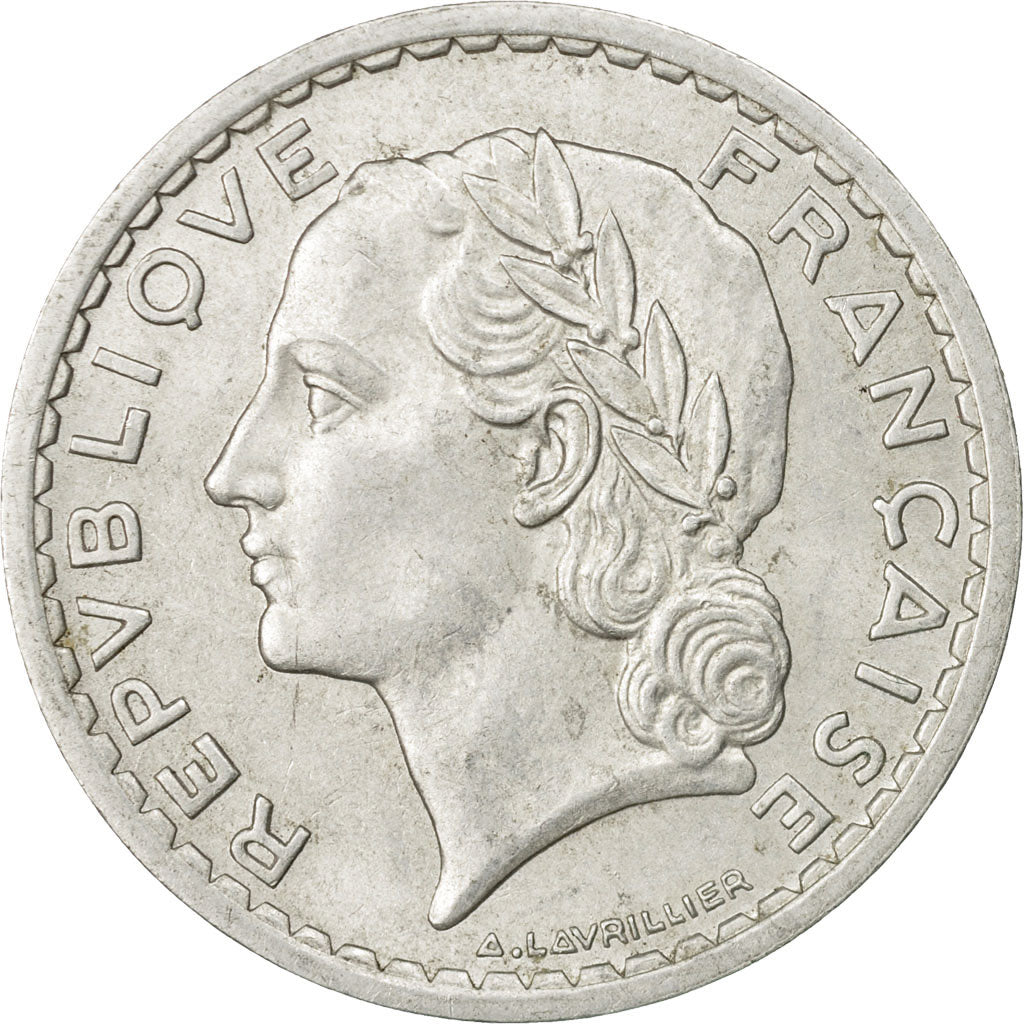Coin, France, Lavrillier, 5 Francs, 1947, Paris, EF(40-45), Aluminum, KM:888b.1