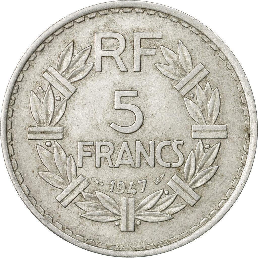 Coin, France, Lavrillier, 5 Francs, 1947, Paris, EF(40-45), Aluminum, KM:888b.1