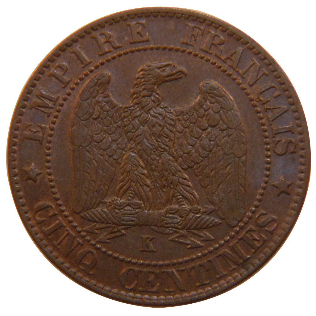 Second Empire, 5 Centimes Napoléon III Tête Laurée