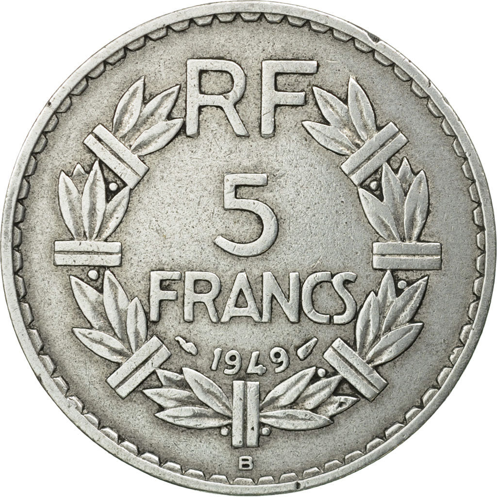 Moneta, Francja, Lavrillier, 5 Francs, 1949, Beaumont - Le Roger, EF(40-45)