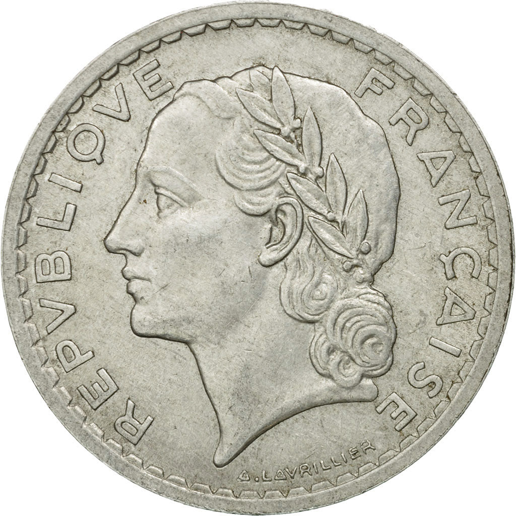 Münze, Frankreich, Lavrillier, 5 Francs, 1950, Paris, SS, Aluminium, KM:888b.1