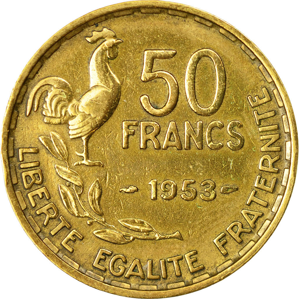 Münze, Frankreich, Guiraud, 50 Francs, 1953, Paris, SS, Aluminum-Bronze