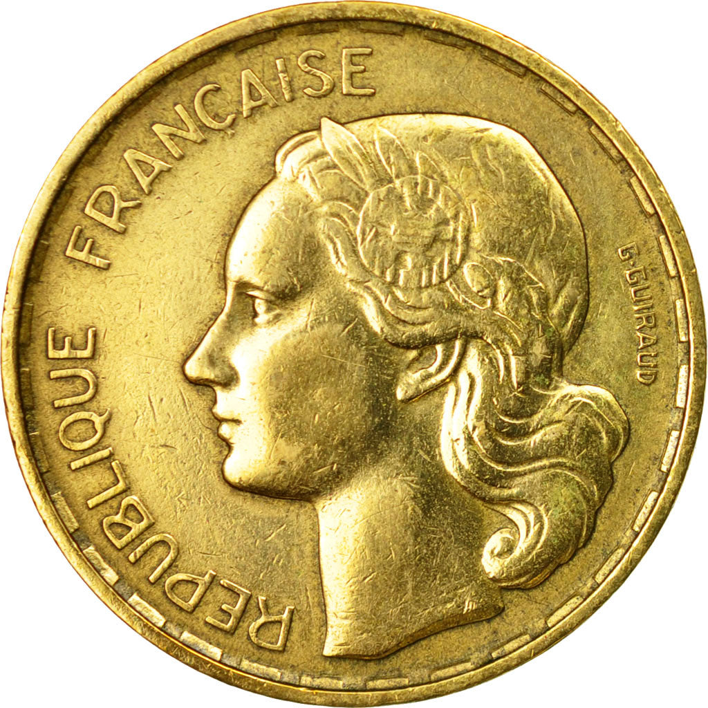 Coin, France, Guiraud, 20 Francs, 1951, Beaumont - Le Roger, EF(40-45)
