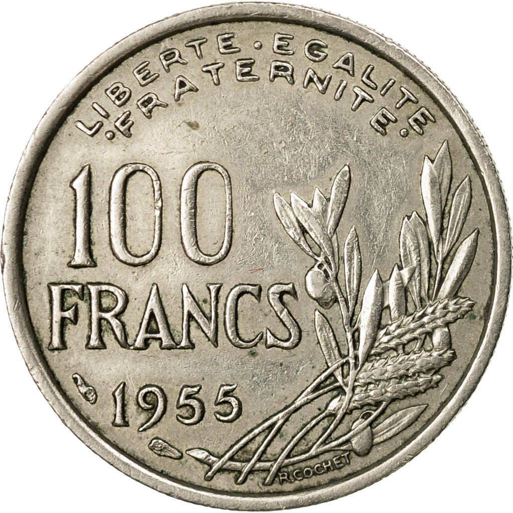 Monnaie, France, Cochet, 100 Francs, 1955, TTB, Copper-nickel, KM:919.1, Le